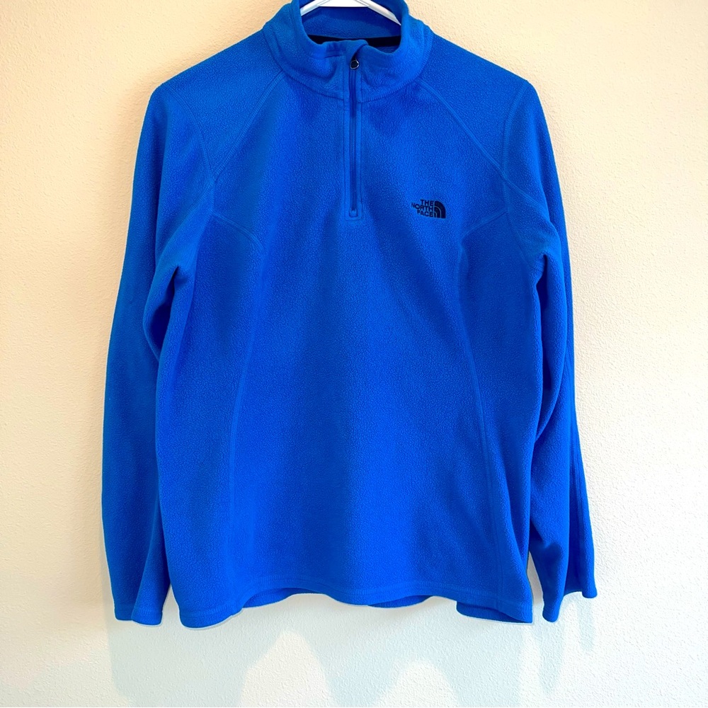 Women’s North Face 1/4 Zip Fleece Pullover Blue Size Large